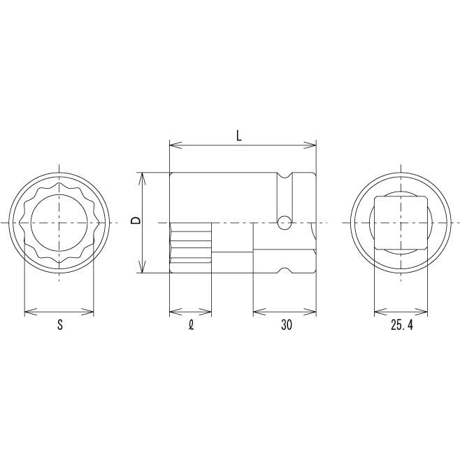 【FPC】8NR-33　ナットランナー用ソケット　1個 |  | 03