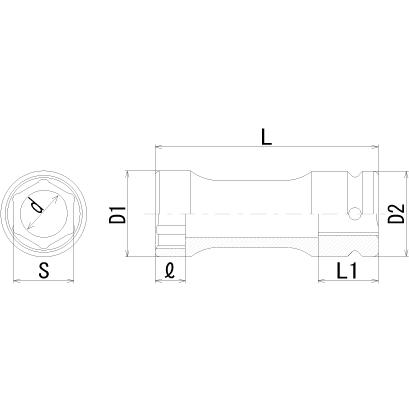 【FPC】8WGL-27A　小型トラック・ホイールナット用スーパースリム浅口ソケット　1個 |  | 03