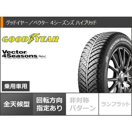 ハスラー用 オールシーズンタイヤ グッドイヤー ベクター 4シーズンズ ハイブリッド 165/60R15 77H  クリムソン ホクトレーシング 零式-S 5.0-15の画像