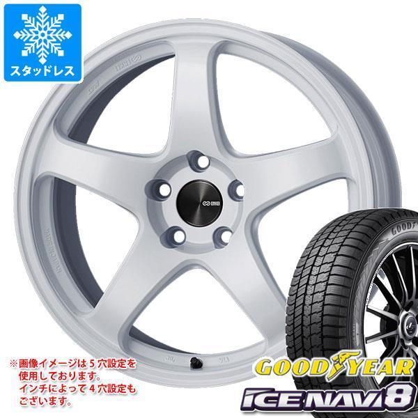 スタッドレスタイヤ グッドイヤー アイスナビ8 225/45R18 95Q XL エンケイ パフォーマンスライン PF05 8.0-18