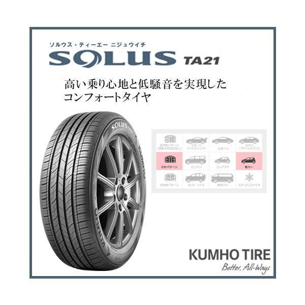 2本セット 165/60R15 2024年製造 新品サマータイヤ KUMHO SOLUS TA21 クムホ ソルウス 165/60/15｜tire｜04