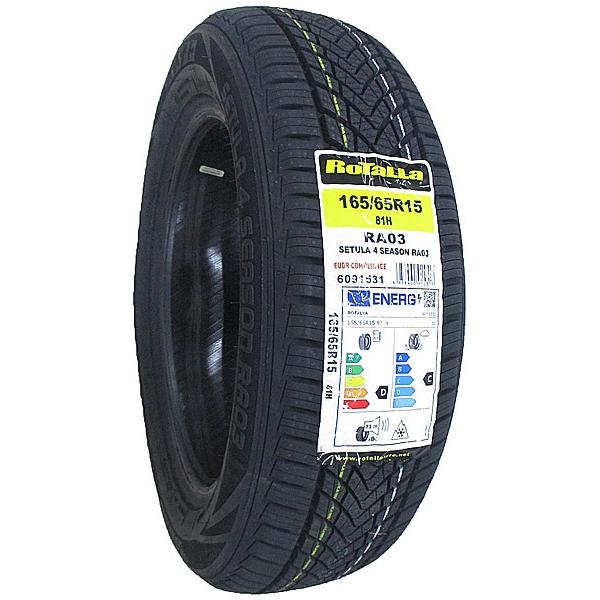 ロターラ 165/65R15 2026年製造 新品オールシーズンタイヤ RoTaLLa SETULA 4 SEASON RA03 165/65 ...
