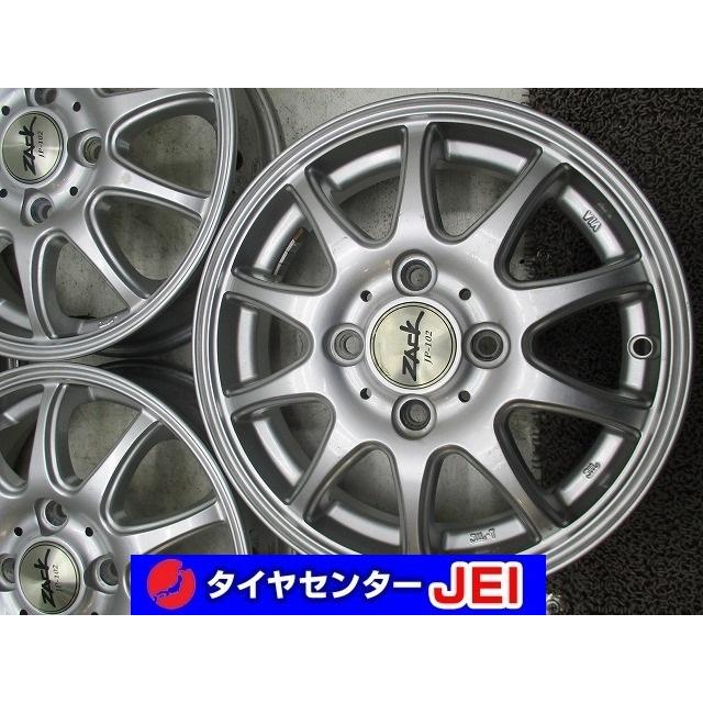 13インチ ZACK JP102 4J+42 100 軽自動車 中古アルミホイール【4本 