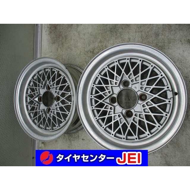14インチ 社外 6J+20 114.3 メッシュ 希少 旧車 当時物 中古アルミ