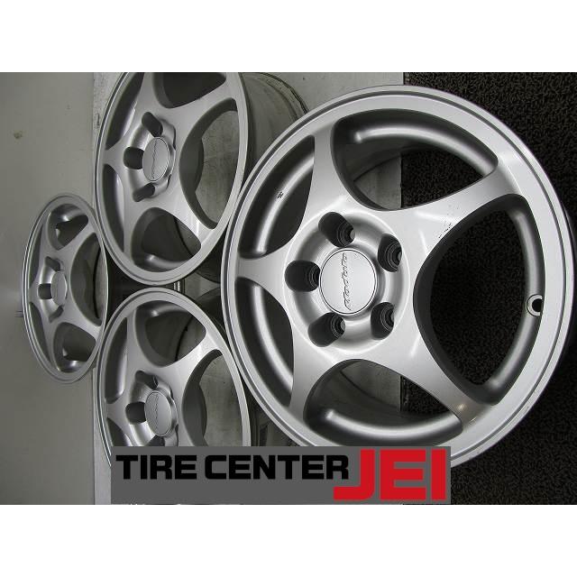 ホンダ　modulo 15インチ4穴pcd114.3 タイヤ付 15インチ ホンダ モデューロ 6J+50 114.3 中古アルミホイール4本セット
