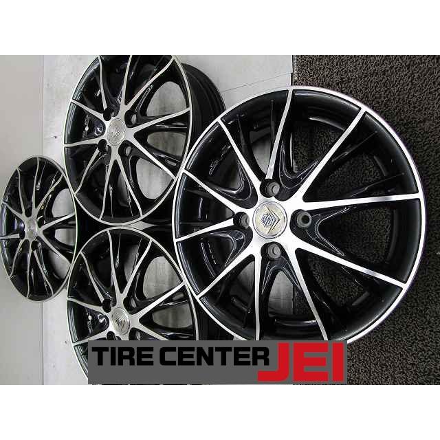 15インチ 社外 4.5J+45 100 軽自動車 中古アルミホイール【4本セット 