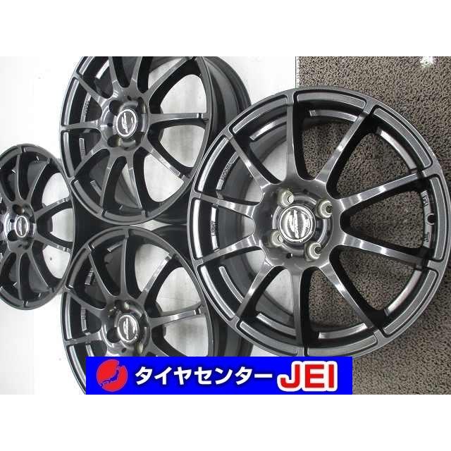 16x6Jインチ ブラック/ブルー ホイール 4本セット