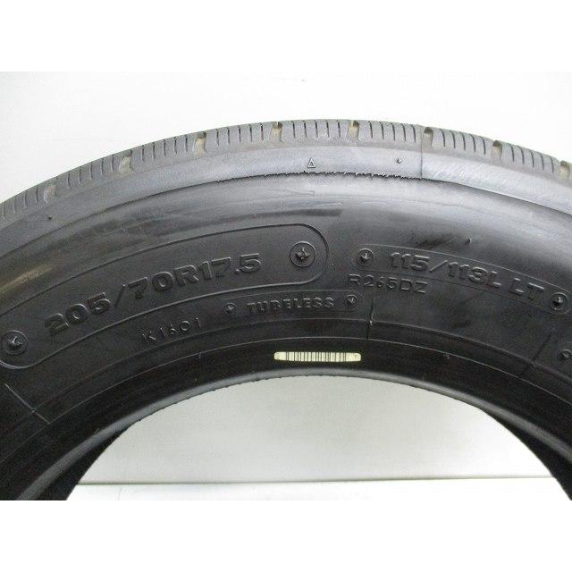 205-70R17.5 115/113L LT 9.5分山 ブリヂストン V-STEEL265 2022年製 中古タイヤ【2本】送料無料(M17.5-9486）_4