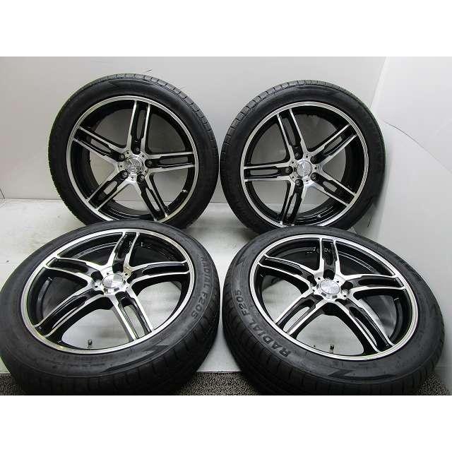 18インチ 225/45R18 7J+48 114.3 オデッセイ/エスティマ 中古タイヤホイールセット4本セット 送料無料(MA18-4769）の画像