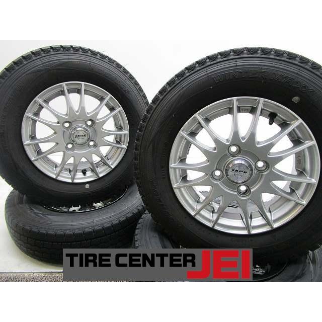 12インチ 145R12 6PR 4J+42 100 軽トラ/軽バン 中古スタッドレスタイヤ 