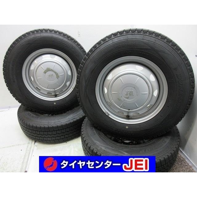 13インチ バリ溝 165R13 6PR 5J 100/110/114.3 マルチ 中古スタッドレスタイヤホイール4本セット 送料無料(SS13-2719）｜tirecenter-jei