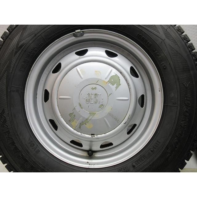 13インチ バリ溝 165R13 6PR 5J 100/110/114.3 マルチ 中古スタッドレスタイヤホイール4本セット 送料無料(SS13-2719）｜tirecenter-jei｜03