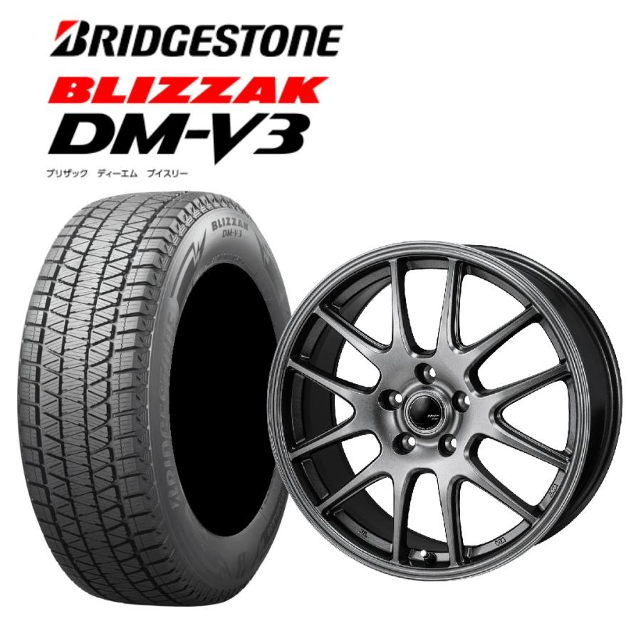 TK　CX-5使用　DM-v3 225/65r17 2022　タイヤ ブリザック DM-V3 225/65R17 MID WHEELS スタッグ 17×7.0 114/5 +48 17