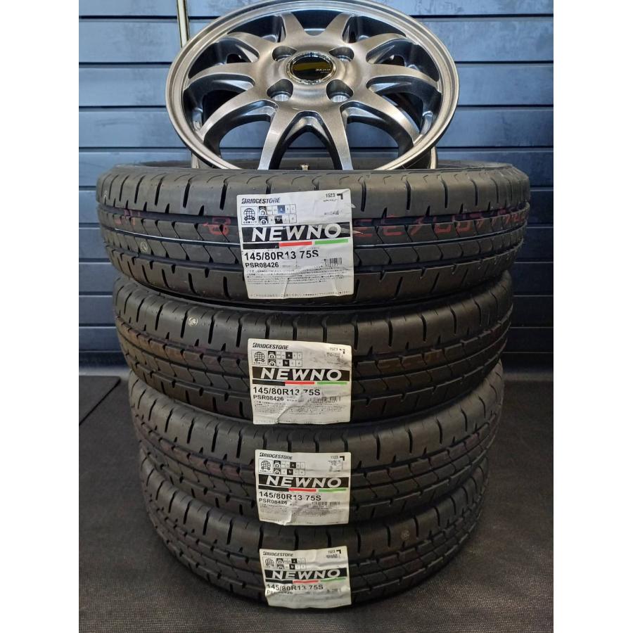 2026年製】ブリヂストン NEWNO 145/80R13+JP202 4Jx13 +42 4H100