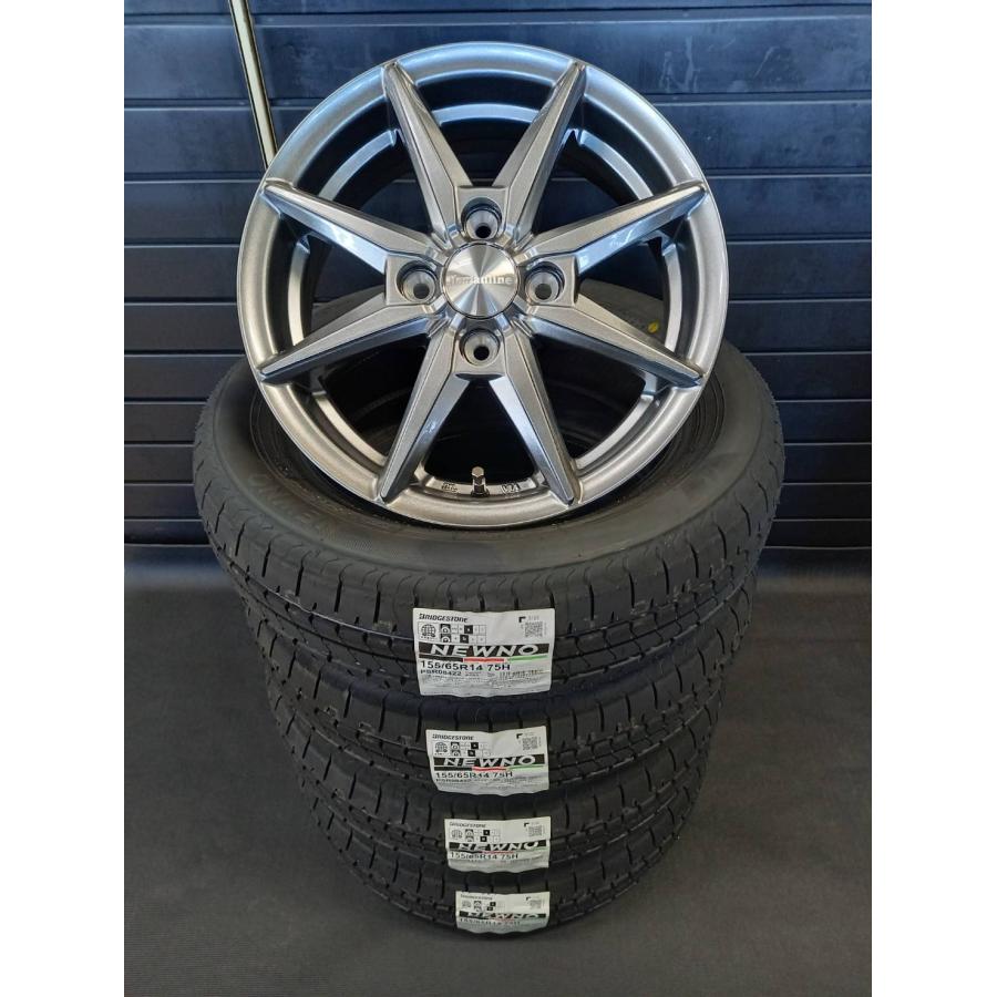 2024年製】ブリヂストン NEWNO 155/65R14+HS-08 4.5Jx14 +45 4H100  