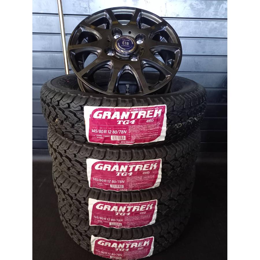 2026年製】ダンロップ GRANTREK TG4 145/80R12 80/78+TIRADO ETA
