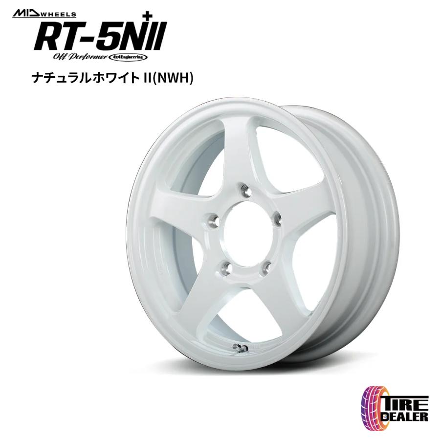 ホワイトカスタムホイールセット 16インチ マルカサービス MID WHEELS RT-5N+2 16インチ 5.5J インセット:22