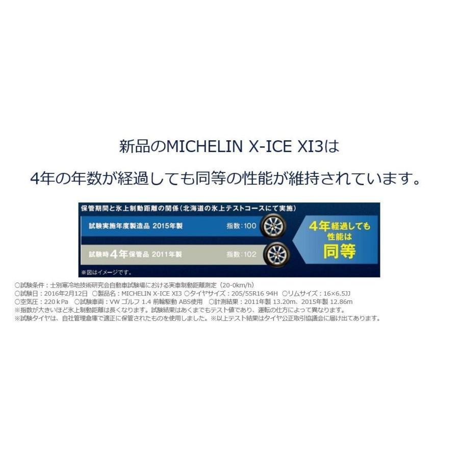 ミシュラン 225/55R17 101H XL MICHELIN X-ICE XI3  スタッドレスタイヤ｜tiredealer｜07