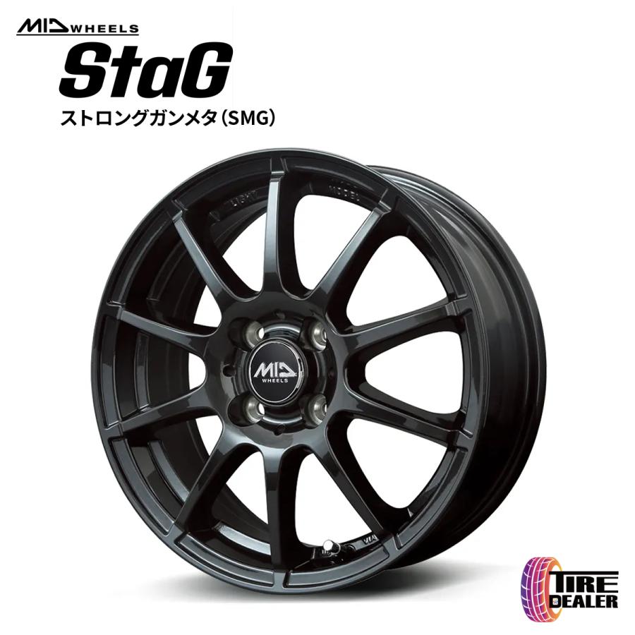 シュナイダー STAG 14インチ 5.5J P.C.D:100 4穴 インセット：48 