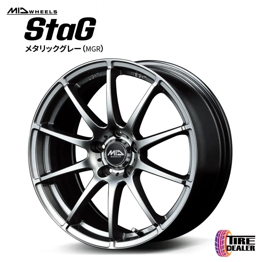 シュナイダー STAG 18インチ 7.0J PCD:114.3 5穴 +48 メタリック