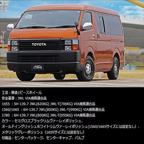 ガルシア シスコ 14インチ 4.5J P.C.D100 4穴 インセット45 セミグロスブラック リムヴァーレイルポリッシュ アルミホイール4本セット スペーシア 軽カー 等｜tiredealer｜04