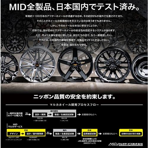 RMP Racing R50 18インチ 7.5J P.C.D:114.3 5穴 インセット：50 ブラック リムレッドライン アルミホイール4本セット  CX-5 等に｜tiredealer｜04