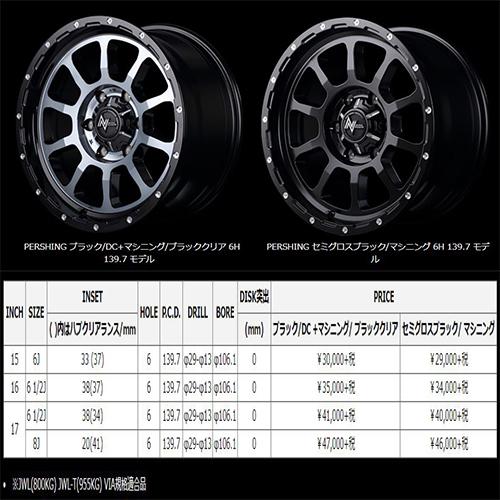 ナイトロパワー M10 PERSHING J 16インチ 5.5J P.C.D:139.7 5穴 インセット：20 セミグロスブラック/マシニング  ホイール4本セット ジムニー JB64｜tiredealer｜05