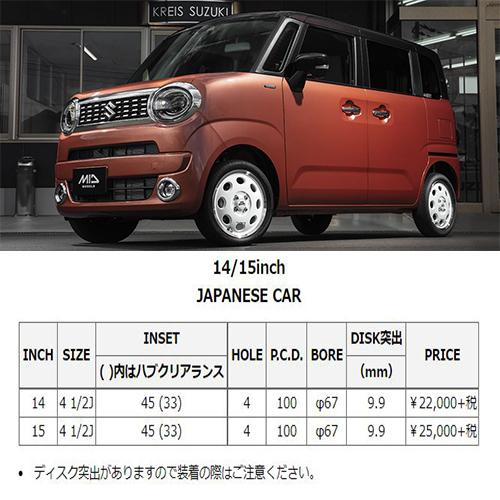 マルカサービス 299モッシュ マネキ 14インチ 4.5J P.C.D:100 4 マルカサービス 299モッシュ マネキ 14インチ 4.5J P.C.D:100 4