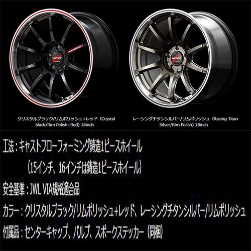☪︎激安特価！RMP Racing R10 18インチホイール もう1つです！ マルカサービス RMP Racing R10 18インチ 7.5J P.C.D:100 5穴
