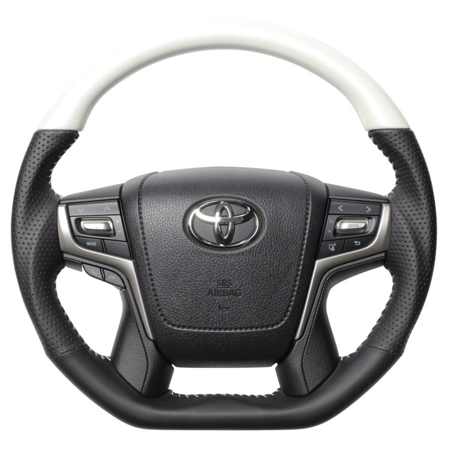 REAL レアル ステアリングパールホワイト [プレミアム／Dシェイプ] ★ S210-WHW-WH