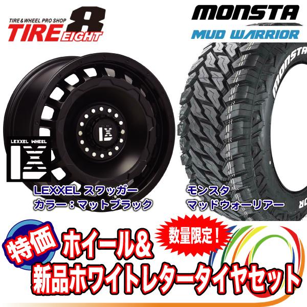 MONSTA TYRES - デリカD:5/RAV4/CX5/エクストレイル/他【新品】MONSTAマッドウォーリアー 215/70R16：スワッガー(つや消し黒いこと)16x7.0J+35 5/114.3：4本仕かける