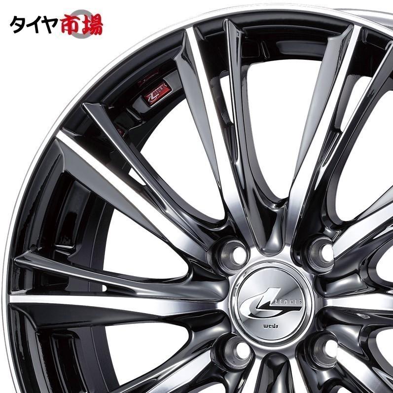 ホイール4本セット Weds ウェッズ LEONIS レオニス WX 16インチ リム幅6.0J インセット+50 4穴 PCD100 BMCMC(ブラックメタルコートミラーカット) 送料無料の画像