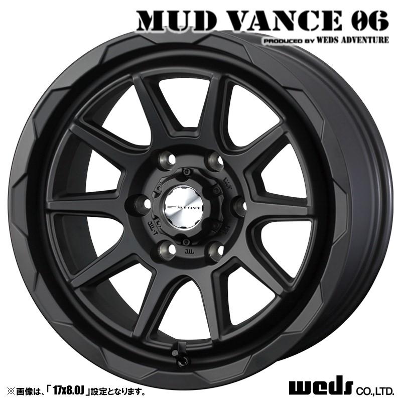 SMELLY 16インチ ブラックホイール WEDS（ウェッズ） MUD VANCE 06 マッドヴァンス 16インチ リム幅6.5J