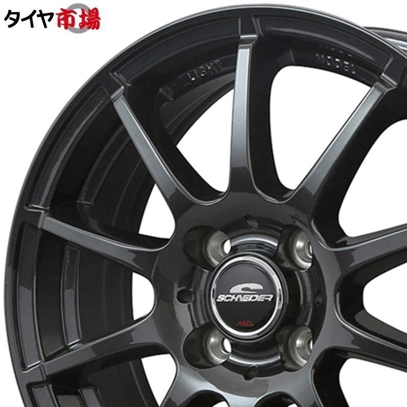 4本セット SCHNEIDER シュナイダー STAG スタッグ インチ リム幅5.5J インセット+ 4穴 PCD MID  マルカサービス ストロングガンメタ