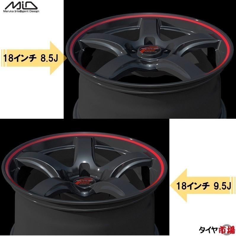  RMP 18インチホイール・夏タイヤ 4本セット マルカサービス ホイール4本セット M.I.D RMP RACING R50 アール