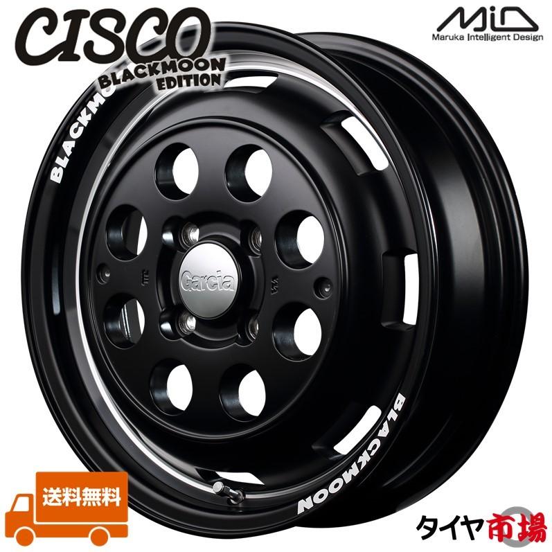 4本セット Garcia ガルシア CISCO シスコ BLACKMOON EDITION ブラックムーンエディション 14インチ リム幅4.5J インセット+45 4穴 PCD100 MID｜tireichiba｜02