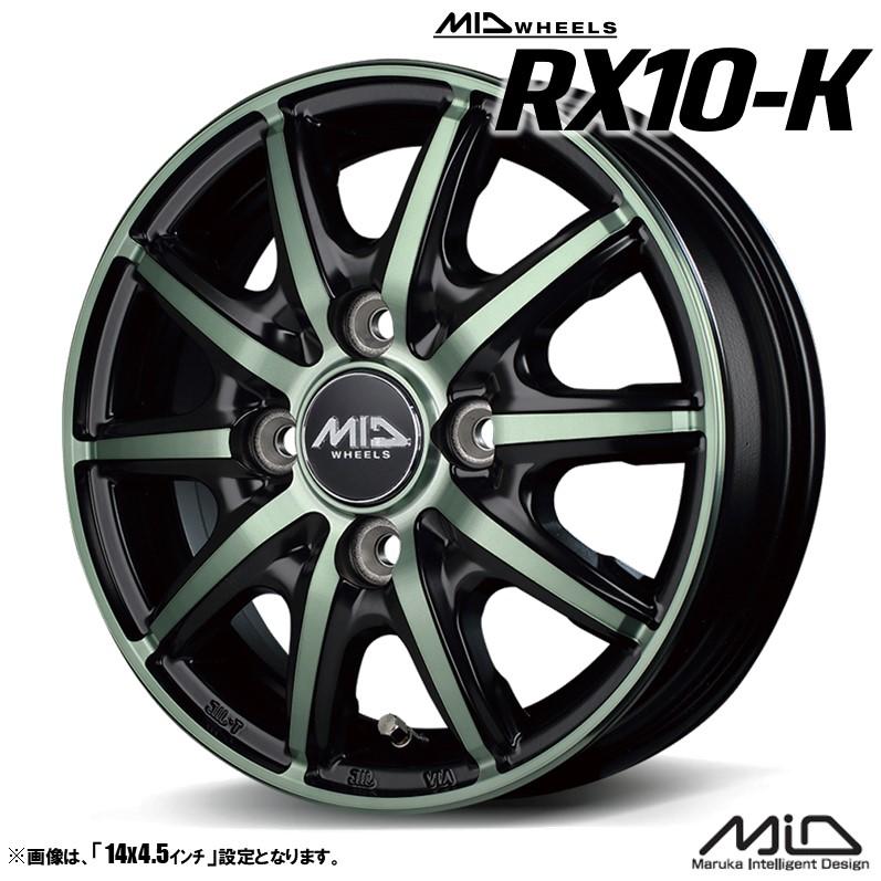 マルカサービス ホイール4本セット MID WHEELS RX10-K 14インチ マルカサービス ホイール4本セット MID WHEELS RX10-K 14インチ