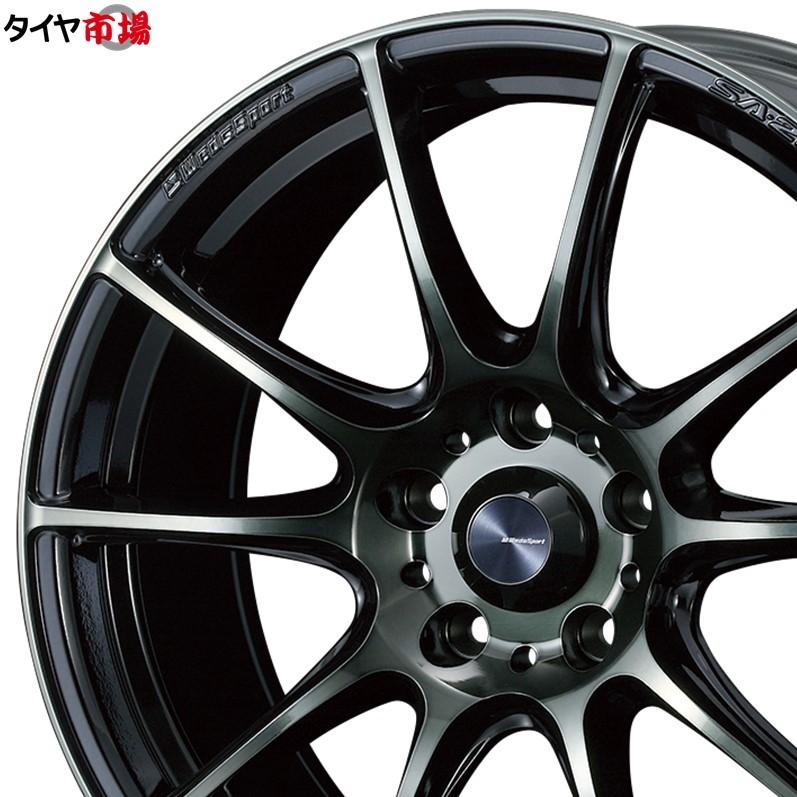 Weds ウェッズ WedsSport ウェッズスポーツ SA-25R 18インチ リム幅7.5J インセット+35 5穴 PCD114.3 WBC（ウォースブラッククリアー） 送料無料の画像
