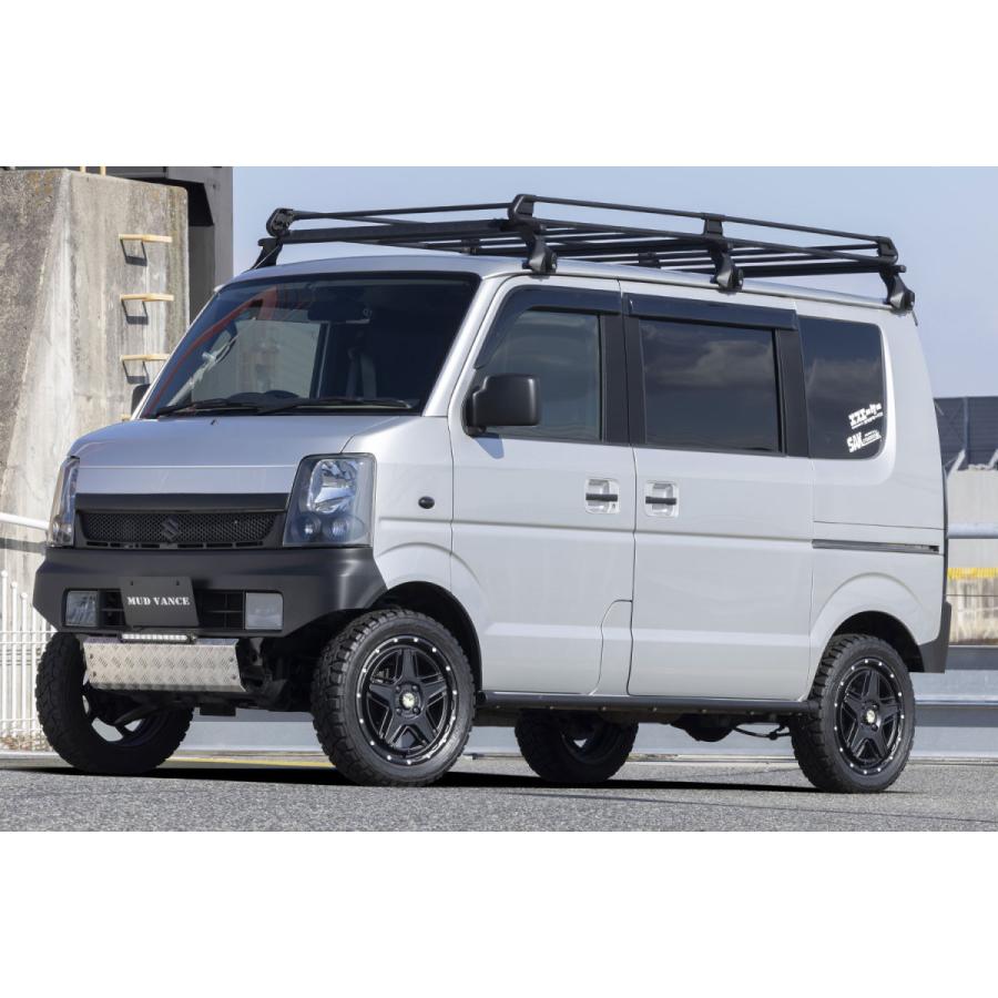 ホイール4本セット Weds ウェッズ MUD VANCE 07 マッドヴァンス 14インチ リム幅4.5J インセット+45 4穴 PCD100 フルマットブラック_3