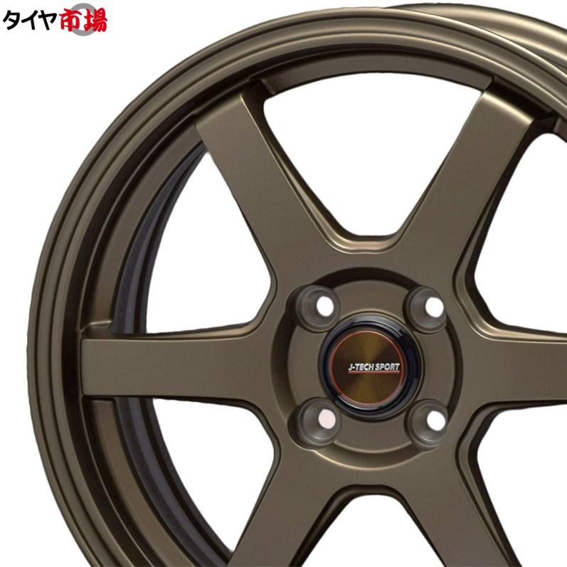 ホイール4本セット TRYALPHA トライアルファ J-TECH S-6 ジェイテック 15インチ リム幅5.5J インセット+43 4穴 PCD100 ブロンズ｜tireichiba｜02