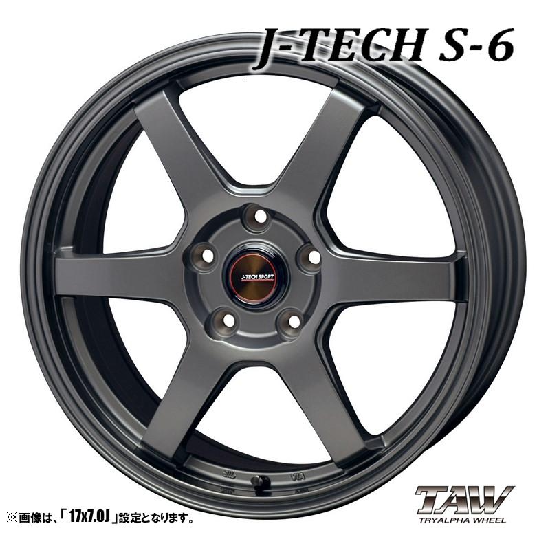 タイヤ・ホイール J-TECH S6 17x7.0J +38 5H 114.3 TRYALPHA J-TECH S-6 17インチ 7.0J +48 5-114.3 ブロンズ 4本で