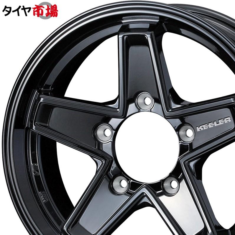 4本セット Weds ウェッズ KEELEER TACTICS キーラー タクティクス 16インチ リム幅5.5J インセット+22 5穴 PCD139.7 グロスブラック【法人宛て、送料無料】｜tireichiba｜02