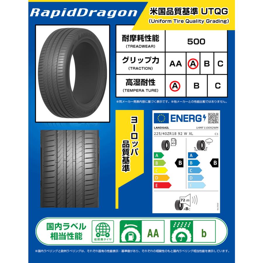 DELINTE 【2025年製】サマータイヤ 4本セット 225/40R18 92W XL DELINTE 【2025年製】サマータイヤ 4本セット 225/40R18 92W XL