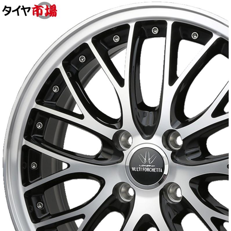 ホイール4本セット BADX バドックス MULTIFORCHETTA MS3 マルチフォルケッタ 15インチ リム幅4.5J インセット+45 4穴 P.C.D100 ブラックポリッシュ｜tireichiba｜02