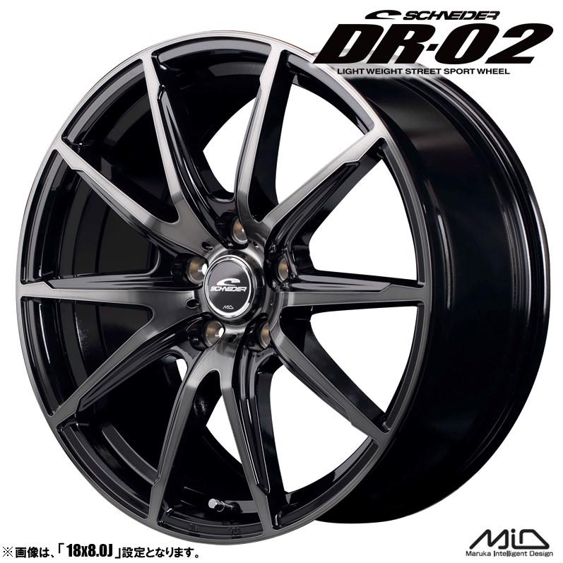 社外 シュナイダー DR-02 18ｲﾝﾁ 8J 5穴 4本 114.3 +35 シュナイダー 4本セット SCHNEIDER DR-02 18インチ リム幅8.0J イン