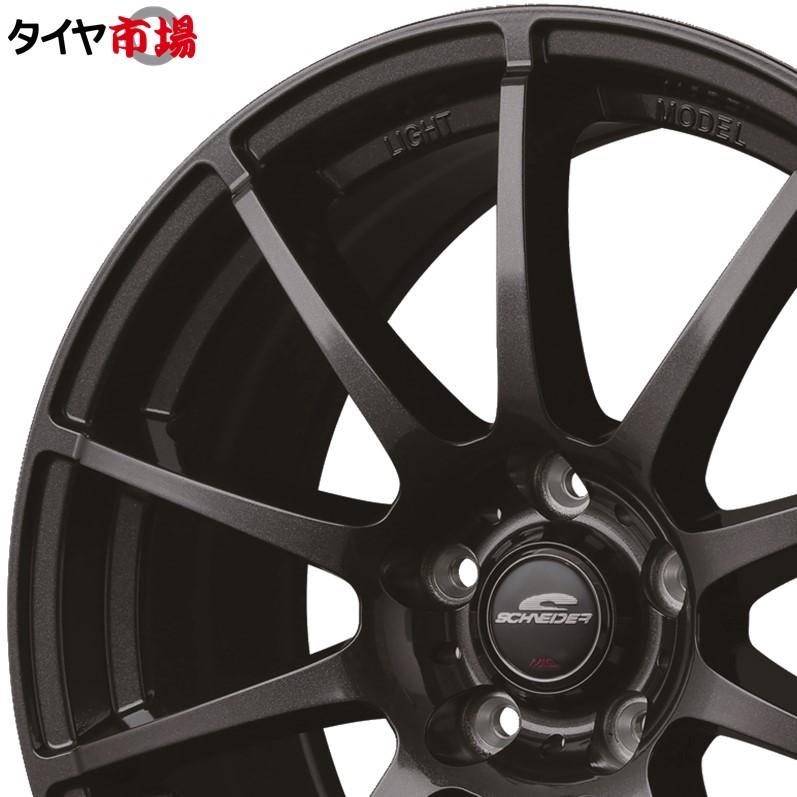 4本セット SCHNEIDER シュナイダー STAG スタッグ インチ リム幅6.0J インセット+ 5穴 PCD MID  マルカサービス ストロングガンメタ