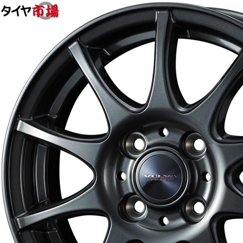 4本セット Weds ウェッズ VELVA CHARGE ヴェルヴァ チャージ インチ リム幅5.5J インセット+ 4穴 PCD  ディープメタル法人宛て発送の場合、送料無料