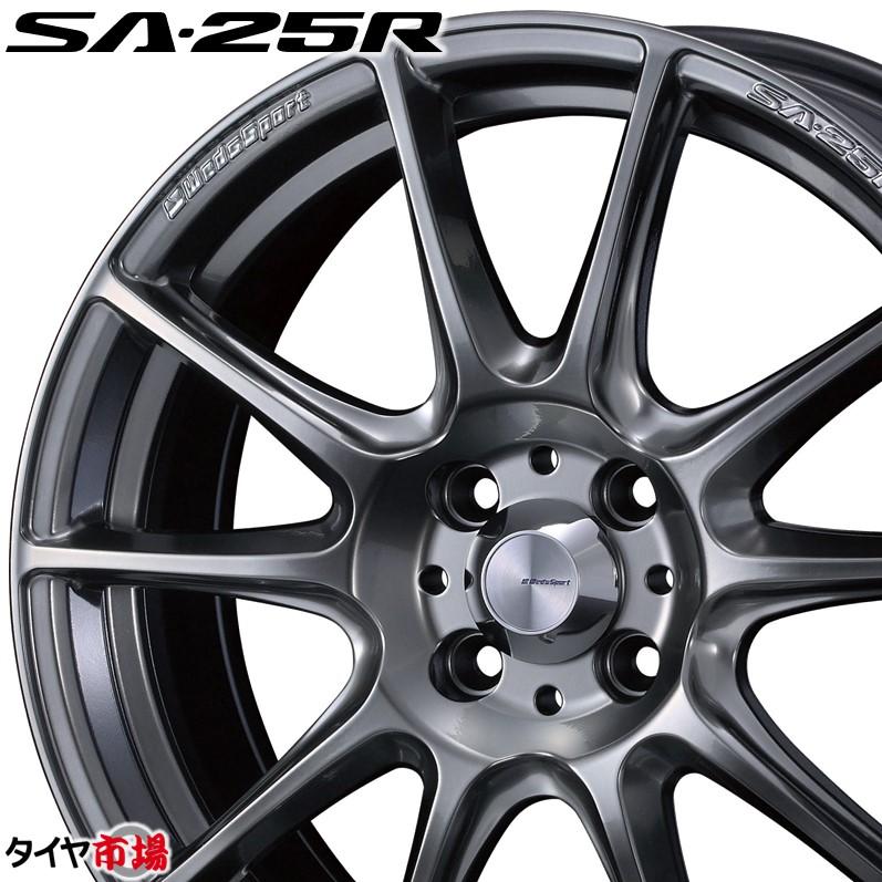 Weds ウェッズ WedsSport ウェッズスポーツ SA-25R 15インチ リム幅6.0J インセット+38 4穴 PCD100 PSB（プラチナシルバーブラック）送料無料 ホイール1本のみ｜tireichiba｜02