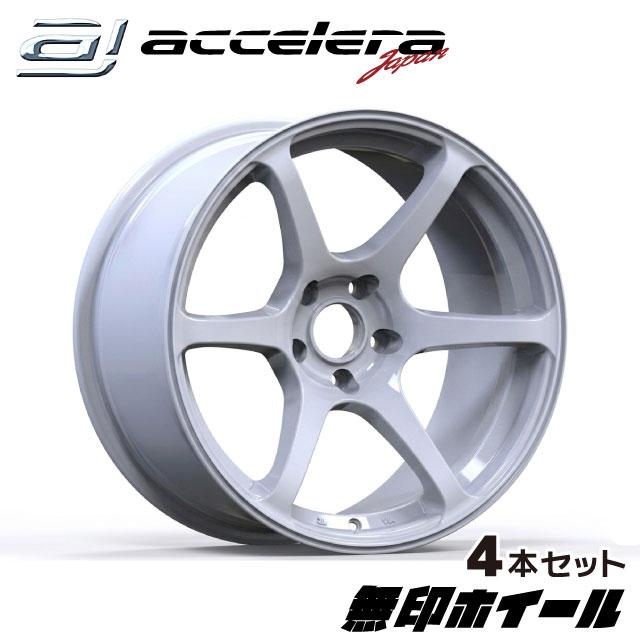 4本セット 無印ホイール 18×9.5J ET+15 5H 114.3PCD ホワイト/白 