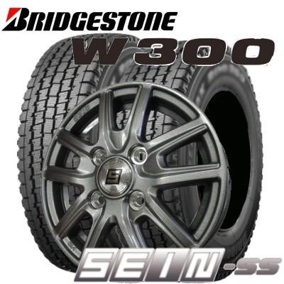 145/80R12 80/78N 軽トラック・軽バン用 スタッドレスタイヤ4本セット ブリヂストン W300 12X3.50B　4穴　PCD：100  SEINss｜tiremart24